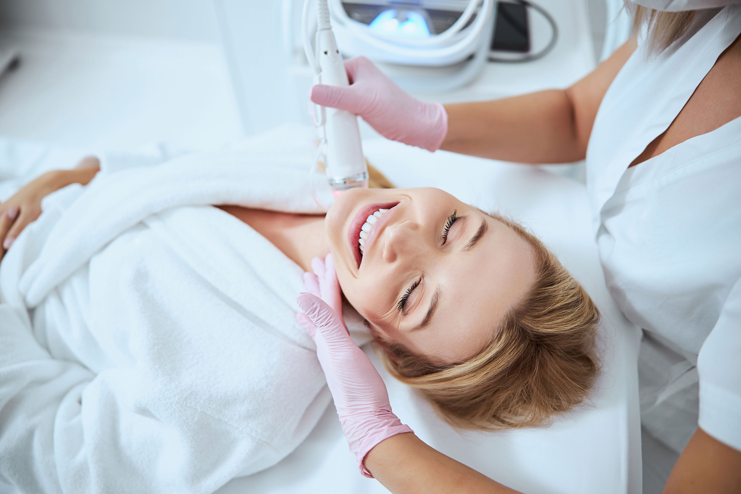 We offer Secret RF, a new microneedling treatment that improves signs of aging skin, fine lines, wrinkles, and scars with little to no downtime.